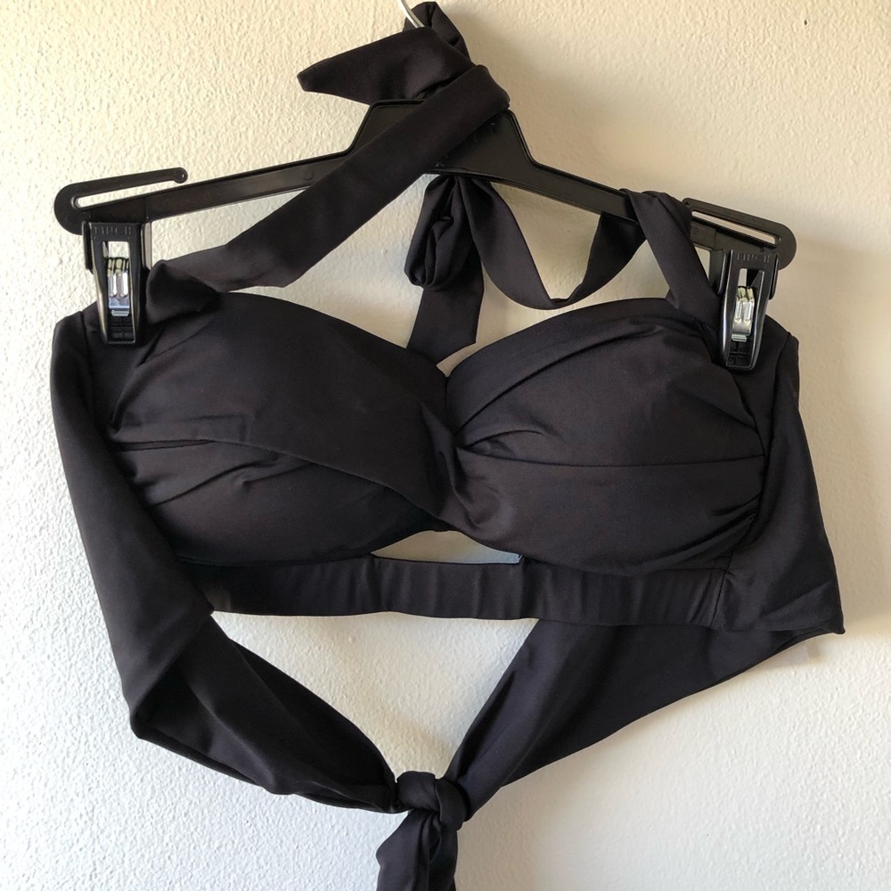 Kenneth Cole Brown Halter Swim Bikini Top S